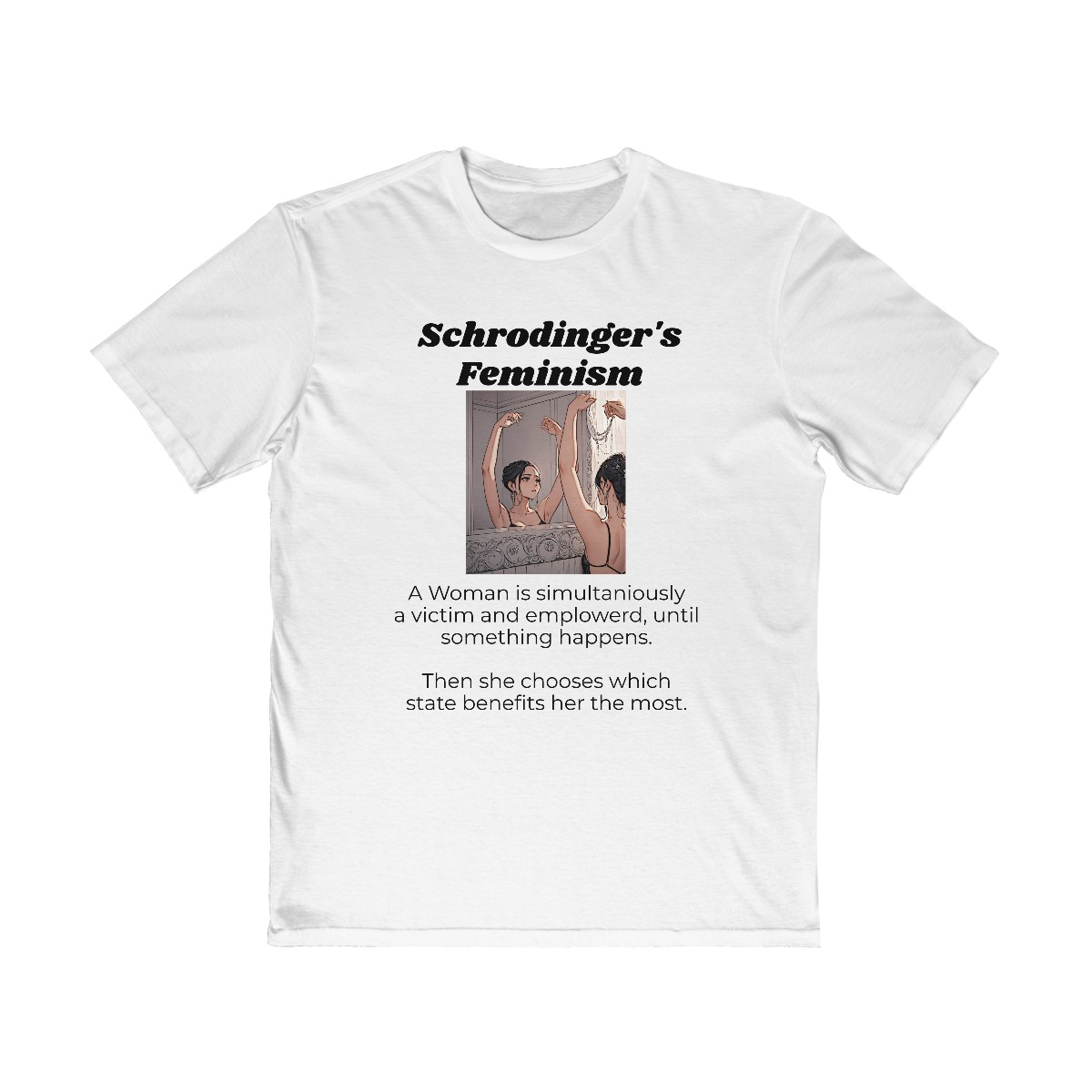 Men's Schrodinger Feminism Tee (Light)